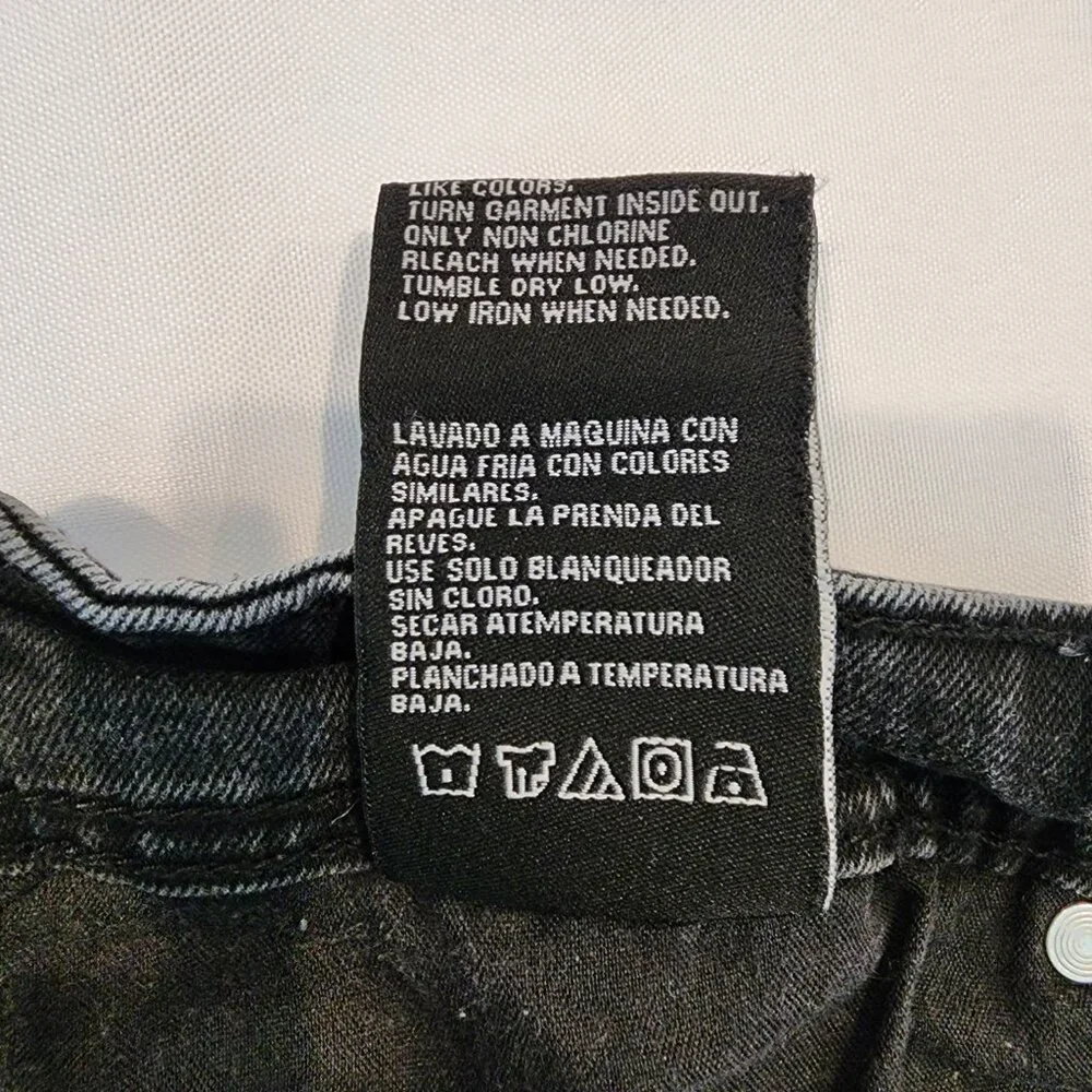 XRAY Jeans Mens 34x32 Black Straight Leg Denim Mid Rise 5 Pocket Streetwear